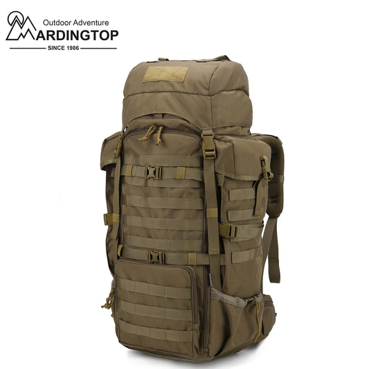 MARDINGTOP 70L Hiking Backpack with Rain Cover Internal Frame for Military Tactical Camping Hiking Bushcraft Backpacking