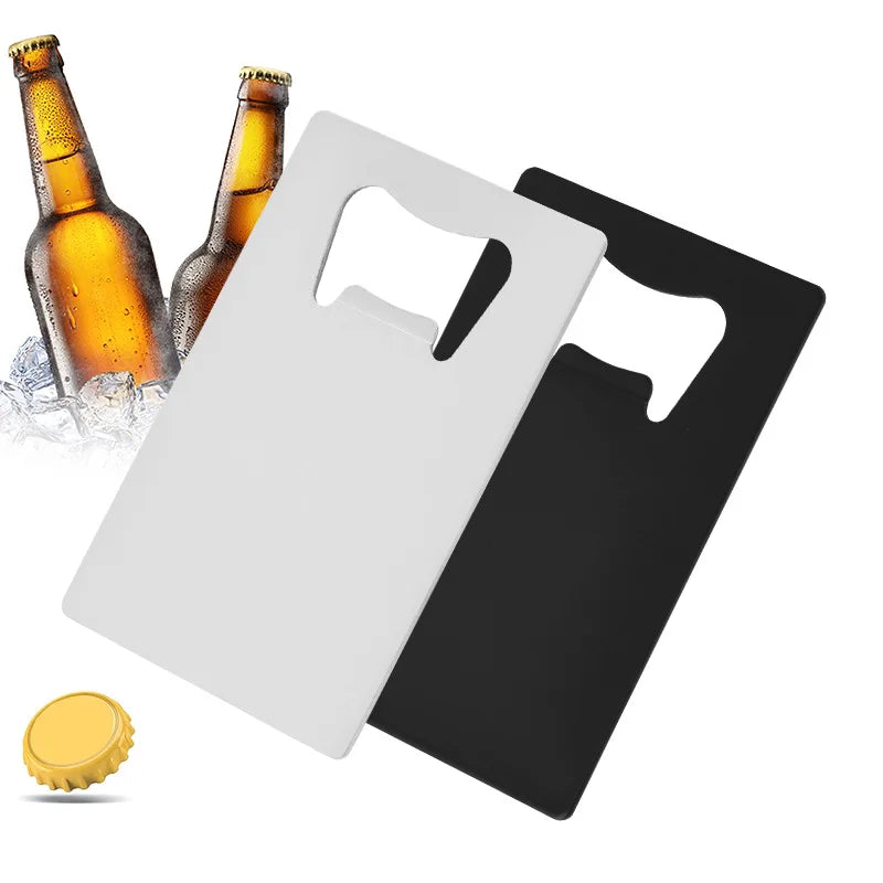 Credit Card Shape Bottle Opener Black/Silver Stainless Steel Beer Bottle Opener