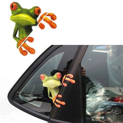 2 Types Funny Frog Car Stickers 3D Stereo Truck Window Decal Graphics Sticker Automotive Interior Stickers