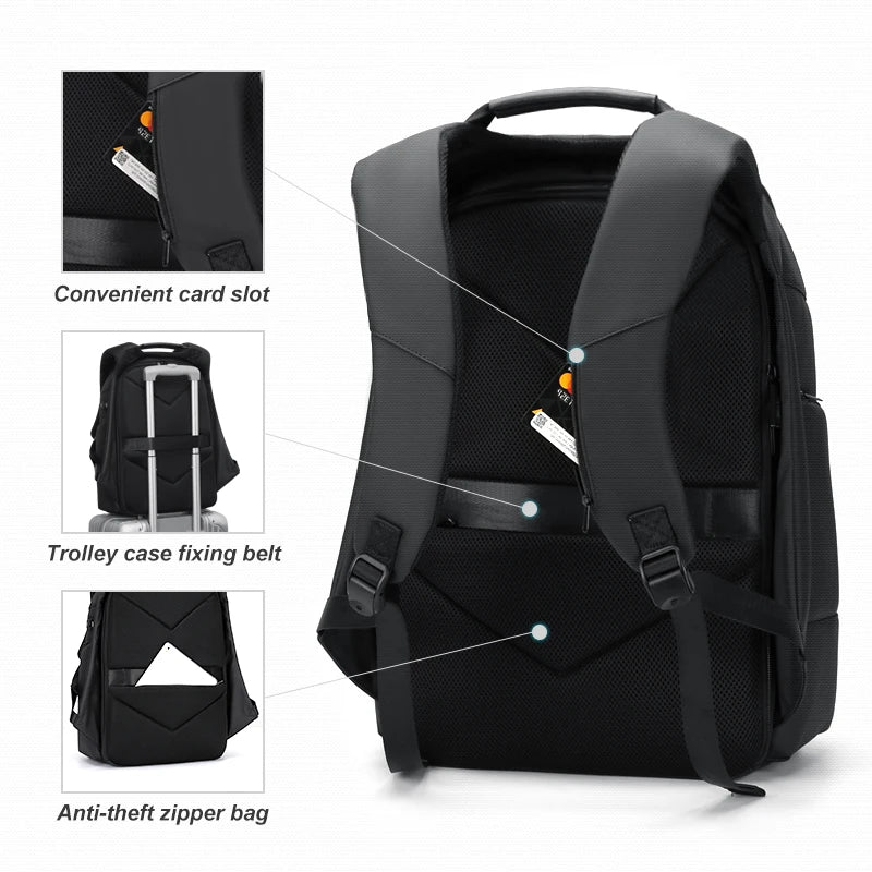 Fenruien Waterproof Backpacks w/ USB Charging