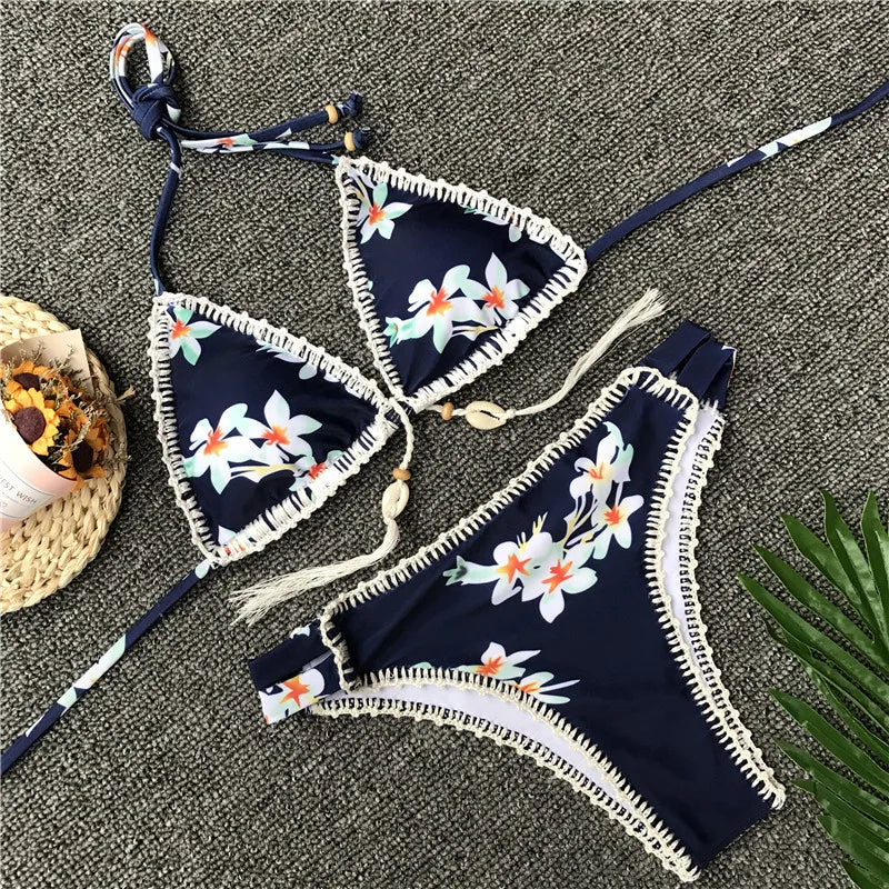 Flower Printed Bikini