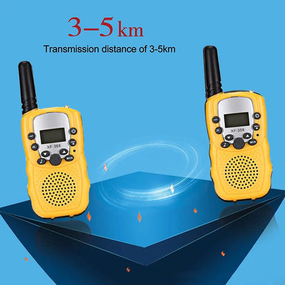 2Pcs Rt-388 Kids Walkie Talkies 0.5W LCD Display Portable Child Electronic Radio