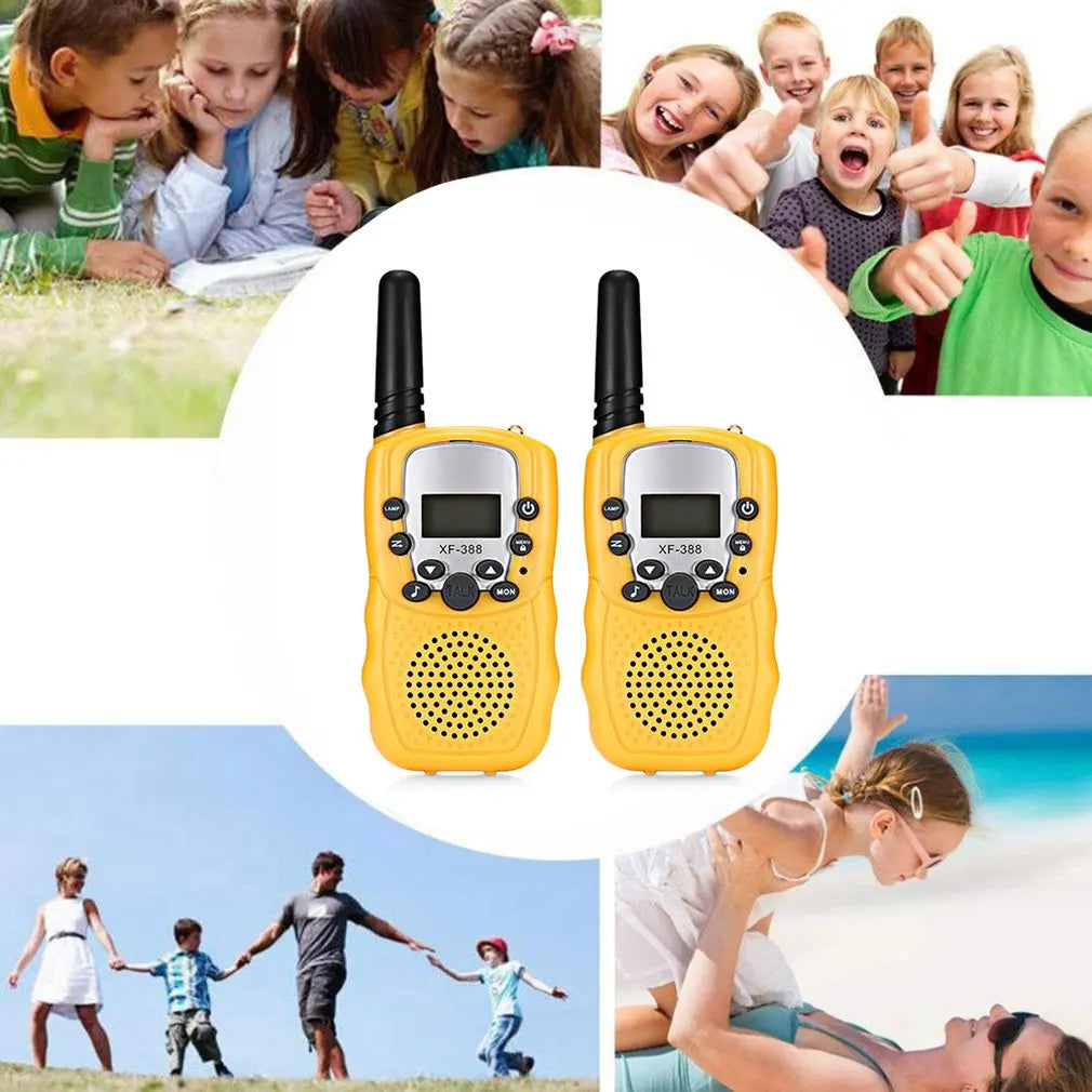 2Pcs Rt-388 Kids Walkie Talkies 0.5W LCD Display Portable Child Electronic Radio