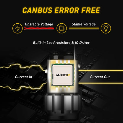 AUXITO 2X P21W 1156 BA15S BAY15D W21/5W T20 7443 LED Bulb Canbus No Error 3157 P21/5W T15 T25 6500K White Car Reverse Light DRL