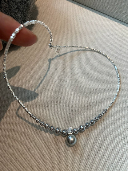 Sterling Silver Pearl Necklace