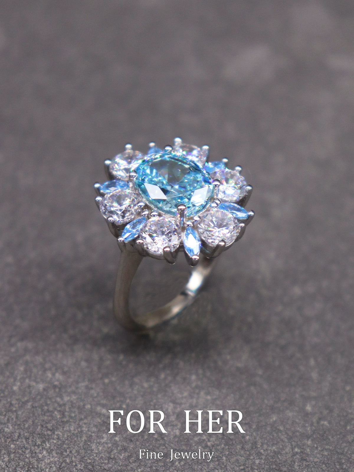 Cocktail Ring W/Contrast Color