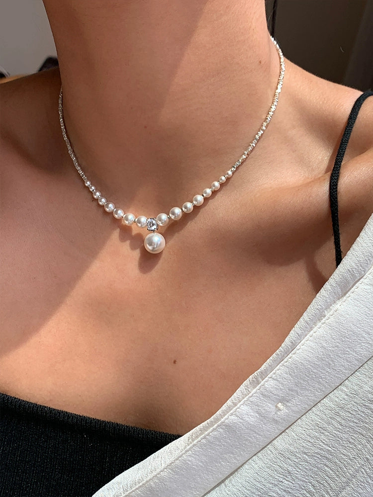 Sterling Silver Pearl Necklace