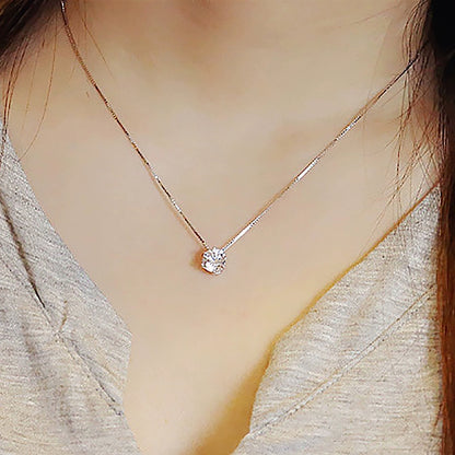 Valentine's Day Necklace Female Pendant Chinese Valentine's Day Gift Single Diamond