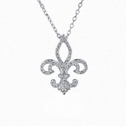 18K Gold LS Queen Flower-De-Luce Necklace