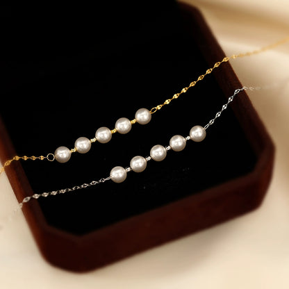 925 Sterling Silver Women's Pearl Necklace