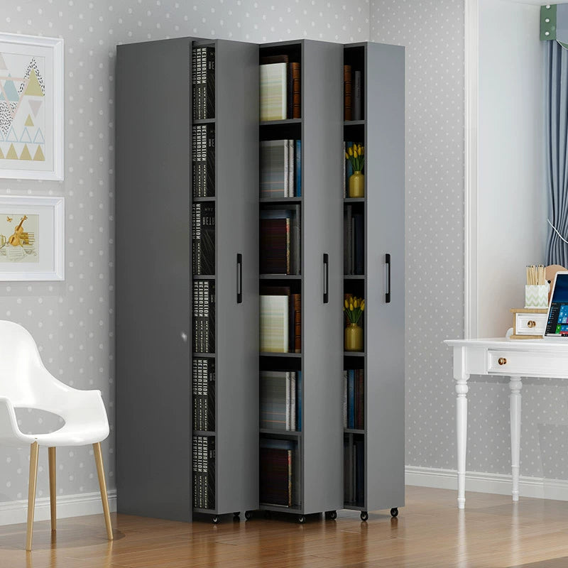 Modern Bookcase with Wheels