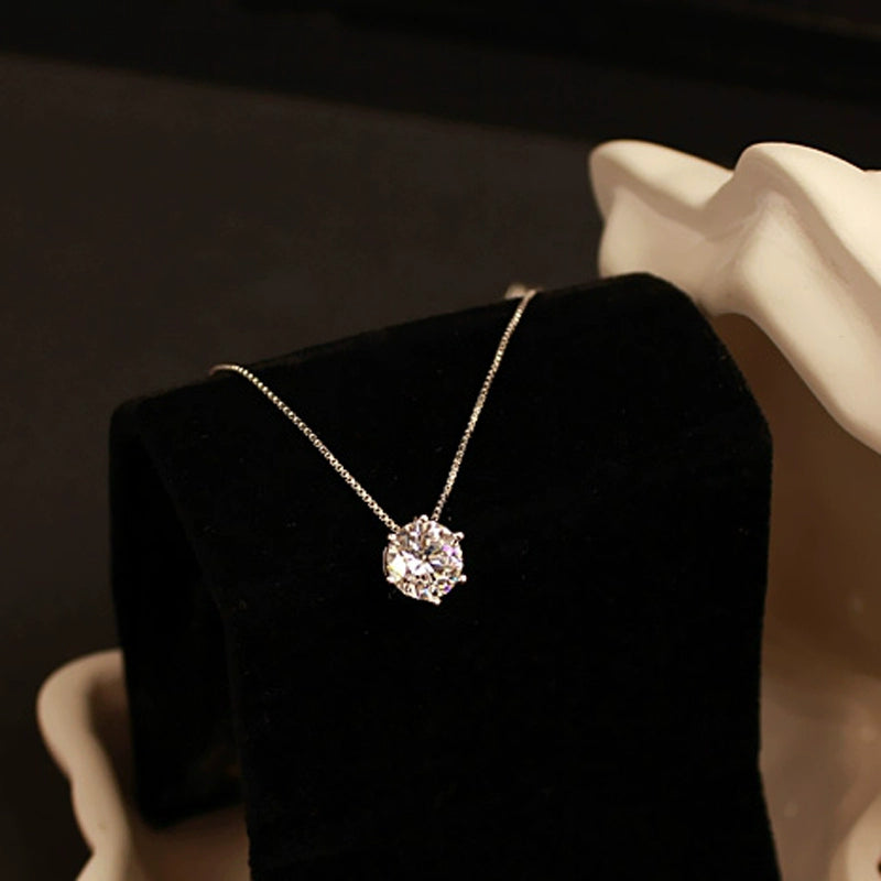 Valentine's Day Necklace Female Pendant Chinese Valentine's Day Gift Single Diamond