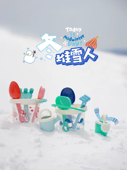 Thickened Shatter-Resistant Children's Beach Toy Suit Sand Shovel Shower Bucket Sand Digging Snow Playing Snow Fighting Snow Shovel Winter