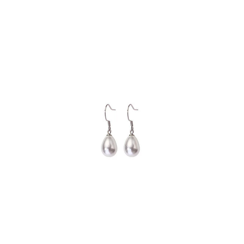 Liqin Sterling Silver Women's Vintage Pearl Water Drop Special Interest Earrings