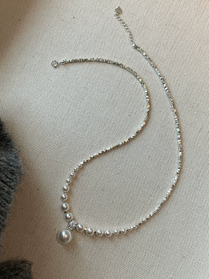 Sterling Silver Pearl Necklace