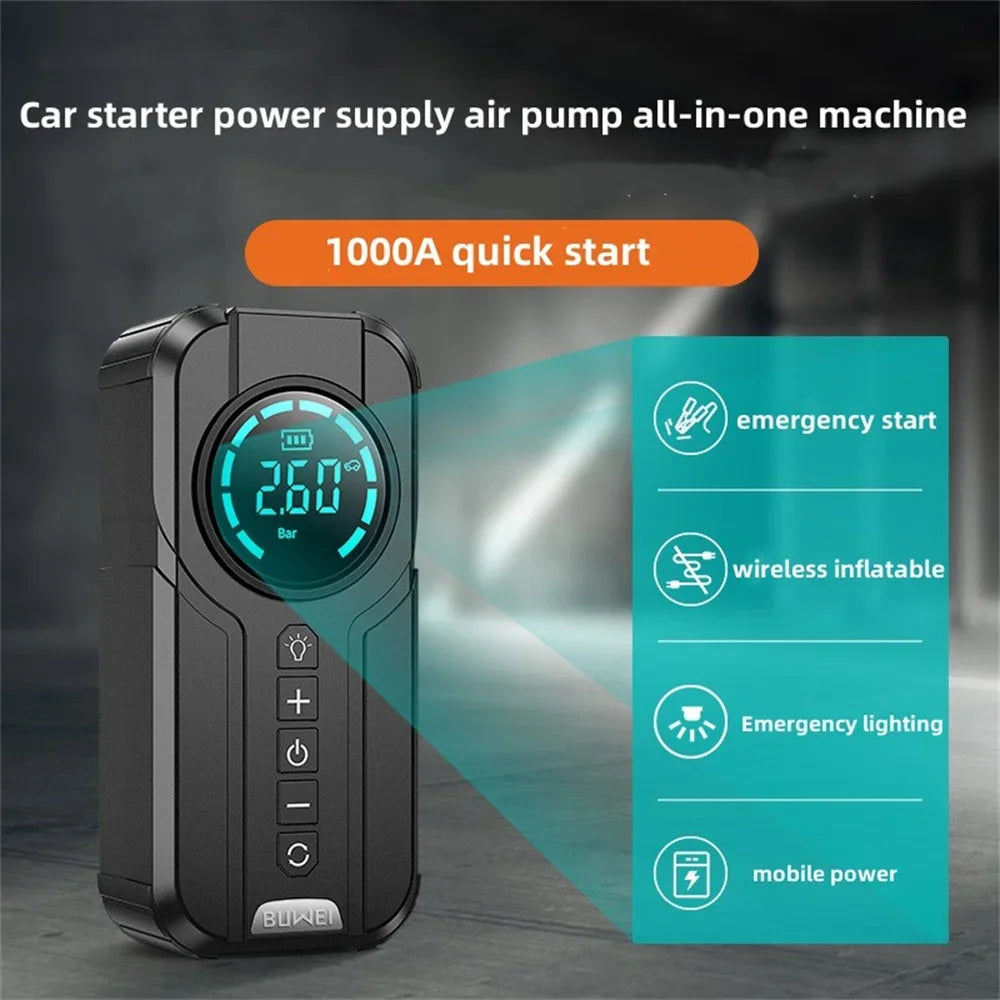 Car Jump Starter Air Pump Compressor