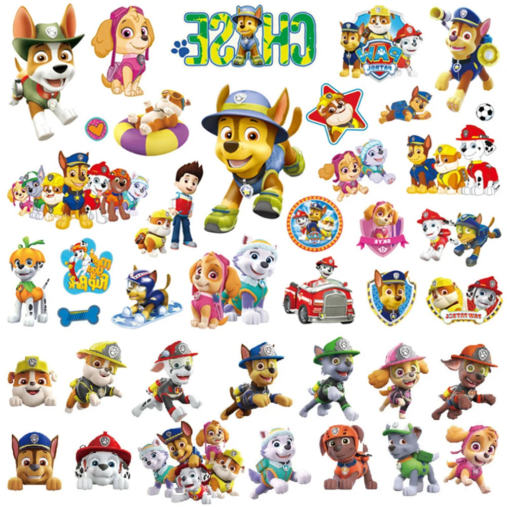 Paw Patrol Tattoo Stickers Kids Boys Favors PAW Birthday Party Decorations Cartoon Party Sticker Baby Shower Party Gift Supplies