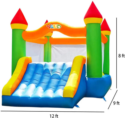 Yard Inflatable Bounce House With Slide 12*9*8ft Bounce House For Kids 5-12 Bouncer With Blower For Outdoor Backyard/Indoor