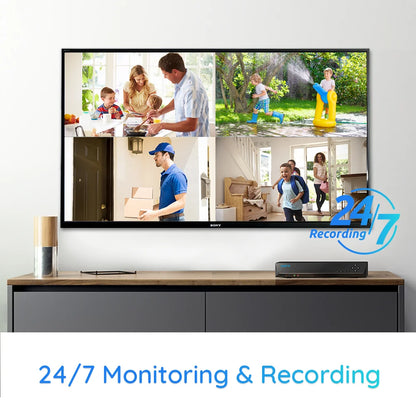 Reolink 4K Security Camera System 8MP 24/7 Recording PoE IP Cam CCTV Video Surveillance Camera NVR Kit RLK8-800B4 / RLK8-800D4