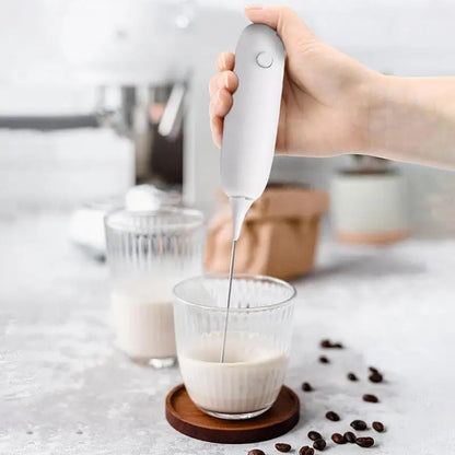 Mini Electric Milk Foamer Blender Wireless Coffee Whisk Mixer Handheld Egg Beater Battery Powered Cappuccino Frother Mixer