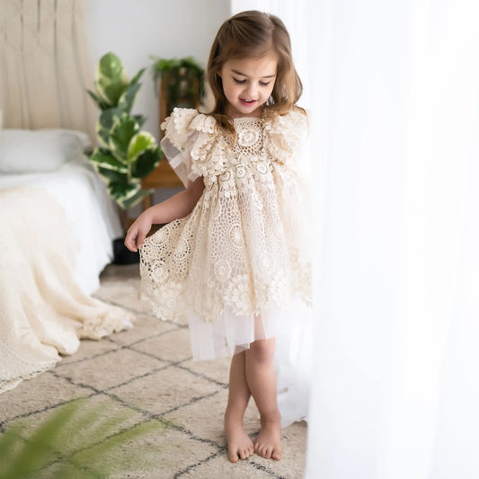 Don&Judy  Floral Ruffle Princess Dress Style 2