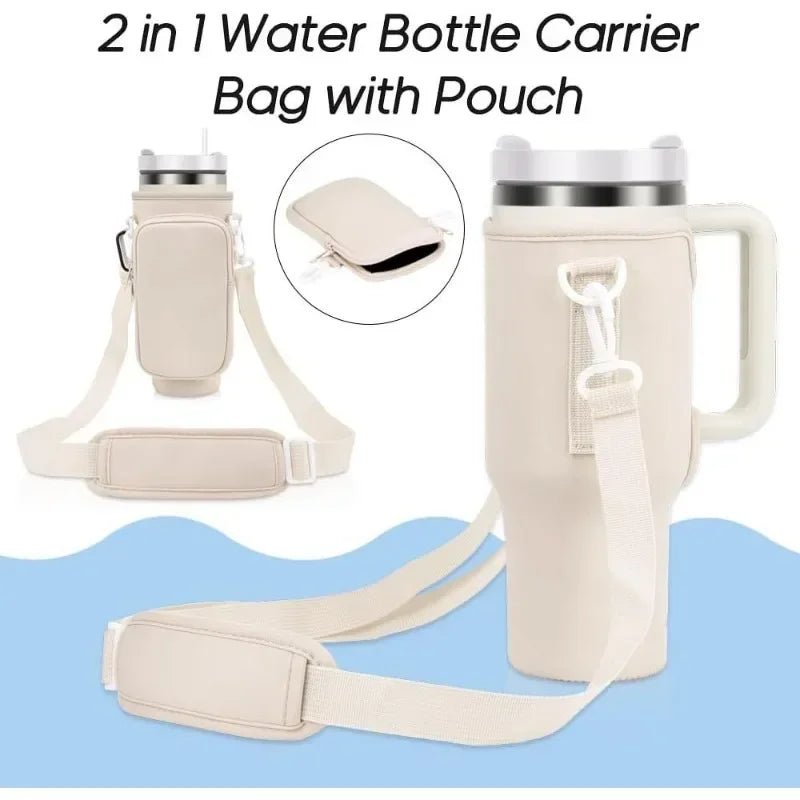 Water Bottle Bag with Handle Compatible with Stanley 40 oz