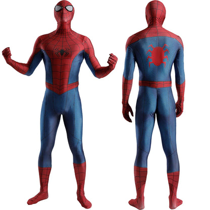 Marvel Superhero Spider-Man Cosplay Costume Bodysuit with Detachable Mask Spandex Zentai Jumpsuit Suit for Adults Kids Gift