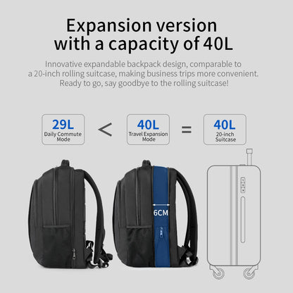 Lifetime Warranty Backpack For Men Laptop Backpack Bag Male Travel Backpacks For School USB Charging Port Schoolbag Men Mochilas