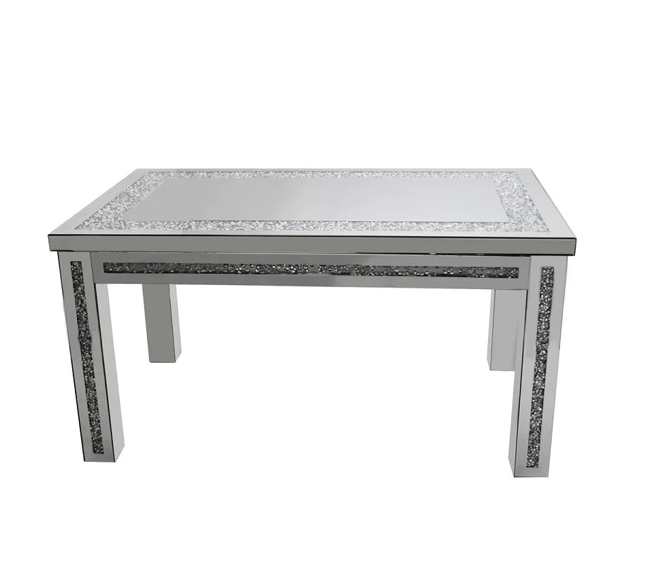 Silver Mirrored Dining Table