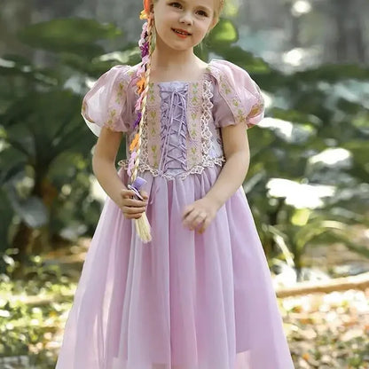 Summer Princess Flower Girl Dresses Ball Gown Baby Girls Couture Birthday Outfit Wedding Party Short sleeve Dresses Costumes