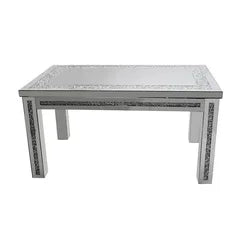 Silver Mirrored Dining Table