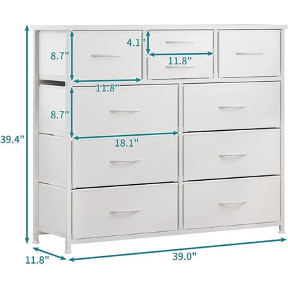 8 Drawer Dresser (White)