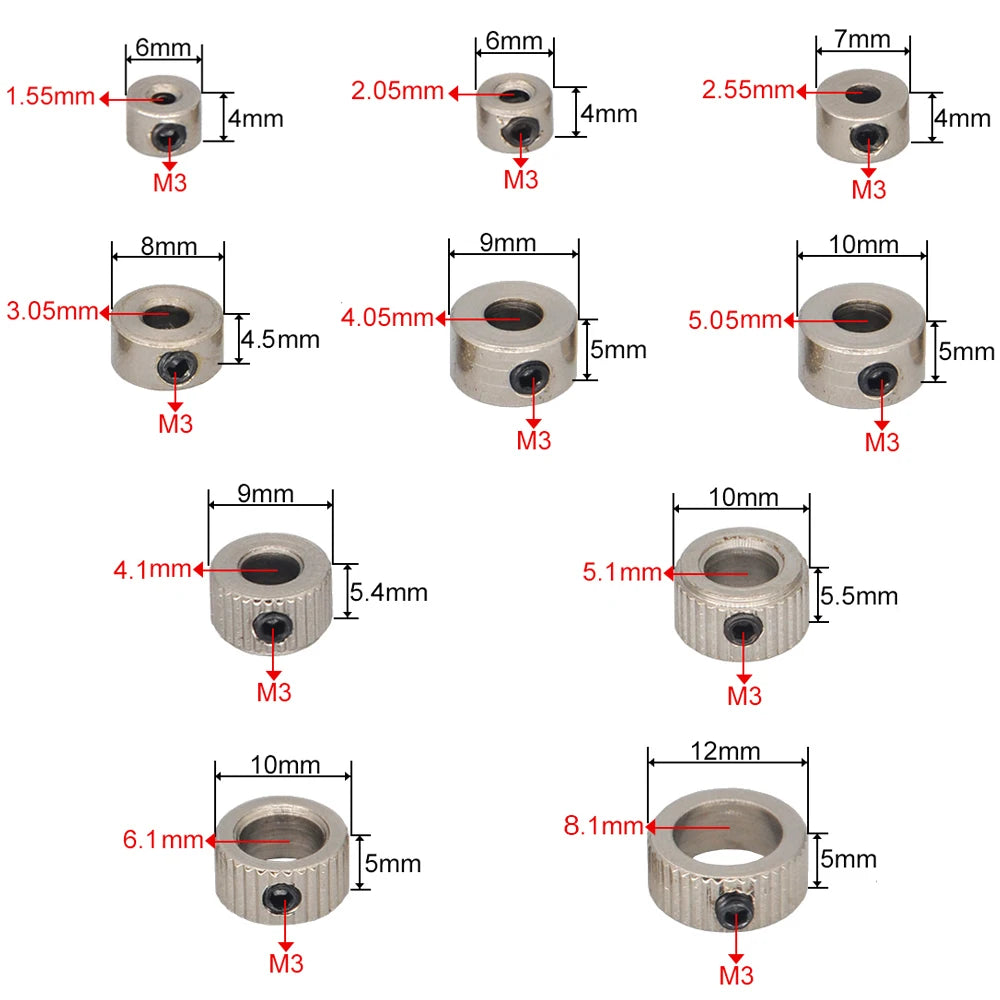 10PCS Metal Wheel Lock Collar