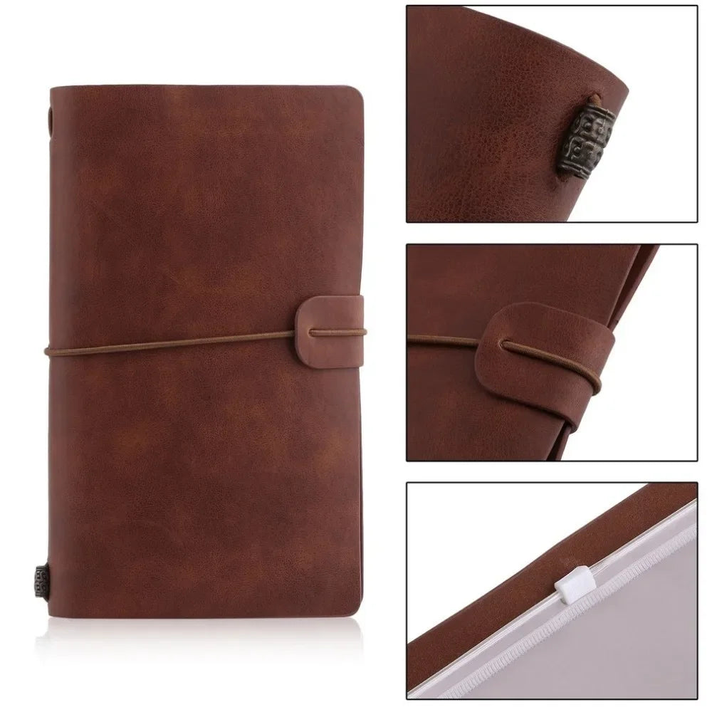 Vintage Hardcover Notebook Spiral Faux Leather Dairy Note Book