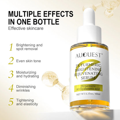 AUQUEST Vitamin C Face Serum with Hyaluronic Acid, Collagen, and Turmeric