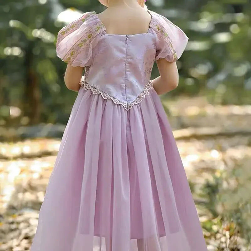 Summer Princess Flower Girl Dresses Ball Gown Baby Girls Couture Birthday Outfit Wedding Party Short sleeve Dresses Costumes