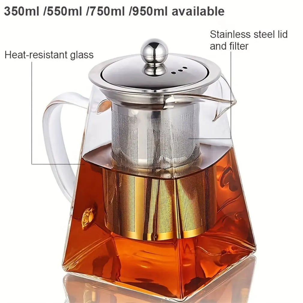 350-950ml Glass Tea pot Teapot With Infuser