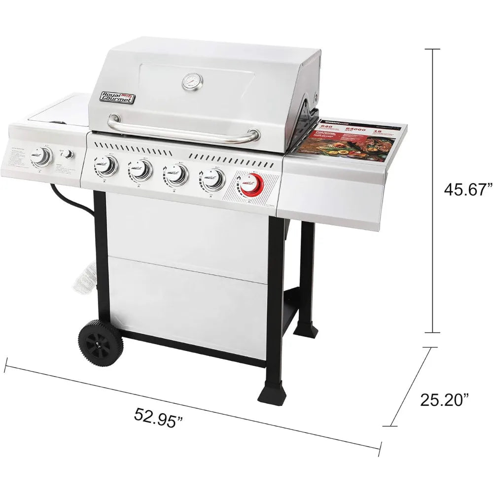 5-Burner Stainless Steel Propane Grill 64,000 BTU