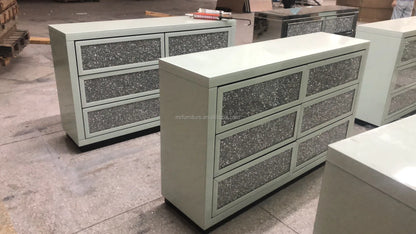 6 Drawer Mirrored Cabinet