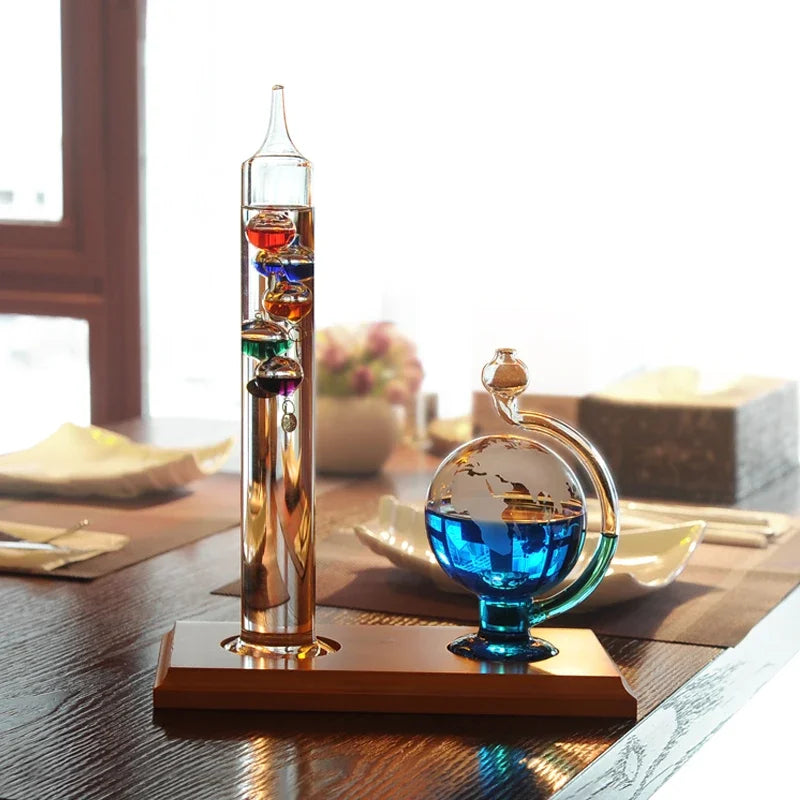 Retro Creative Home Furnishings Thermometer Office Desktop Decorations Galileo Glass Thermometer Decorated Living Room Gifts New