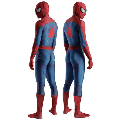 Marvel Superhero Spider-Man Cosplay Costume Bodysuit with Detachable Mask Spandex Zentai Jumpsuit Suit for Adults Kids Gift