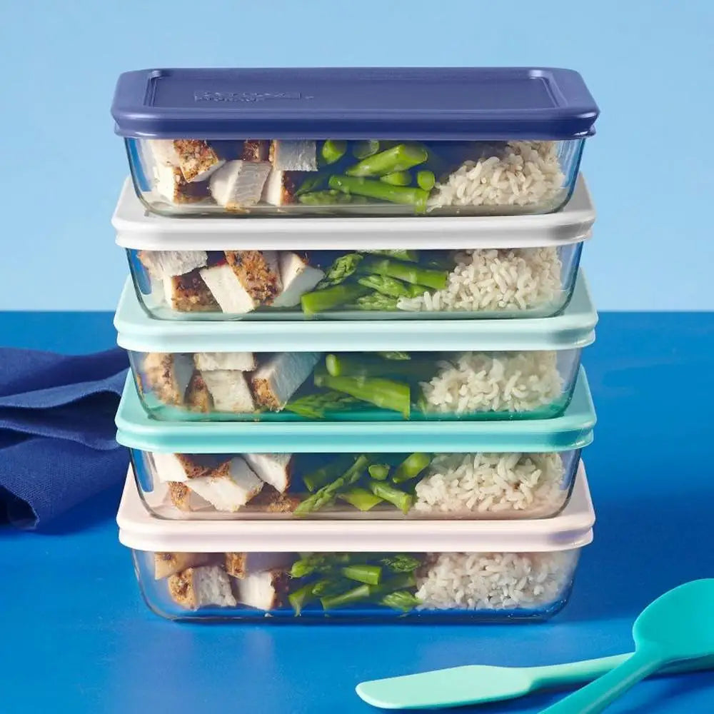 Glass Meal Prep Containers Set of 5