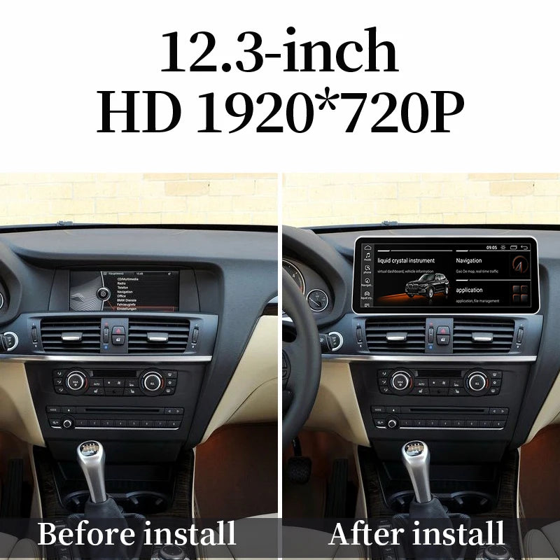 NEW ID8 Snapdragon665 12.3inch Android12 Car Carplay Auto For BMW X3 F25 X4 F26 Car Intellgent Automotive Multimedia Monitor