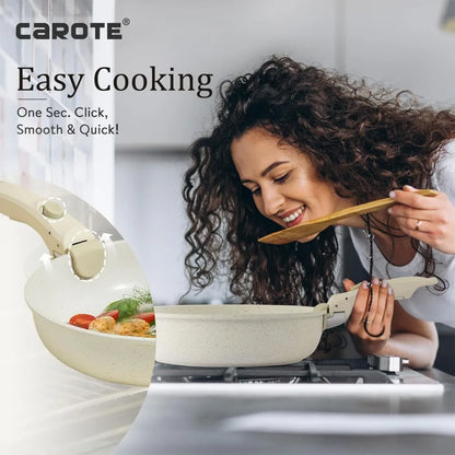 Nonstick Cookware Set With Detachable Handle