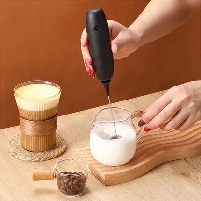 Mini Electric Milk Foamer Blender Wireless Coffee Whisk Mixer Handheld Egg Beater Battery Powered Cappuccino Frother Mixer