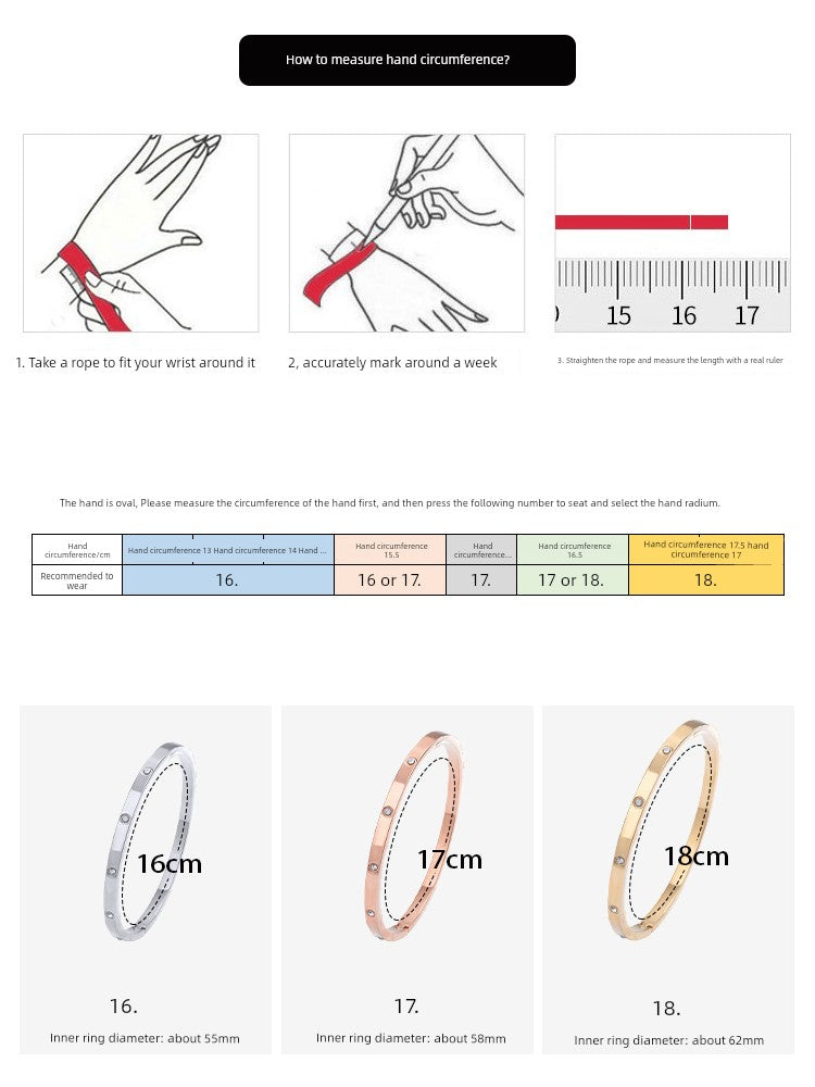 INS Titanium Golden Girl Bracelet