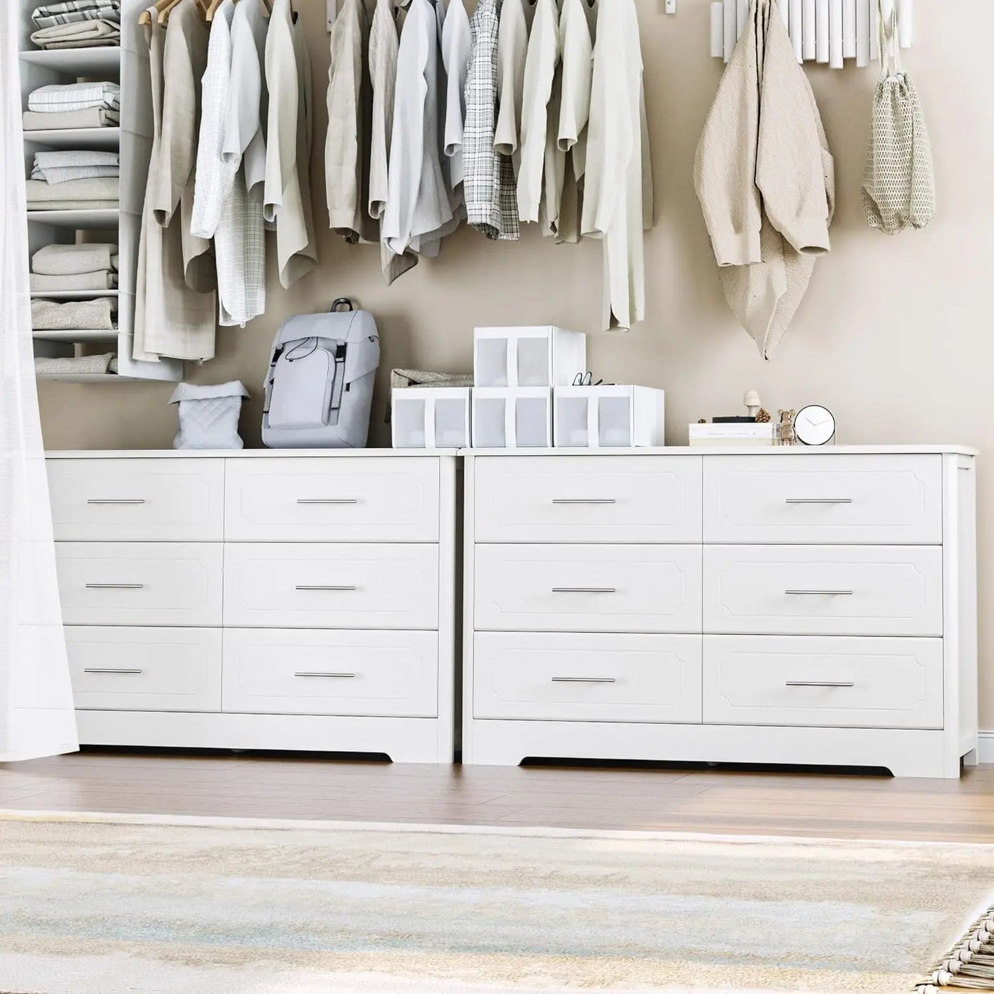 6 Drawer Dresser (Modern White)