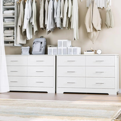 6 Drawer Dresser (Modern White)