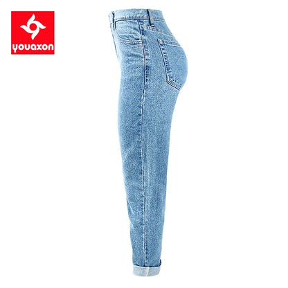 1886 Youaxon Cotton Vintage High Waist Jeans