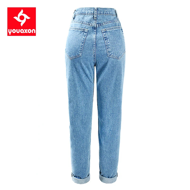 1886 Youaxon Cotton Vintage High Waist Jeans